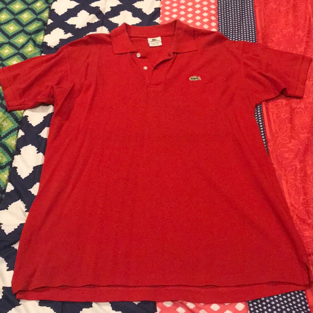Red Lacoste polo shirt XL Ralph Lauren